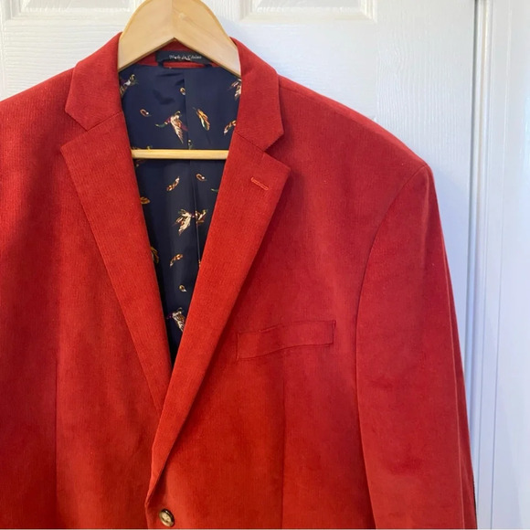 Lauren Ralph Lauren Deep Red Corduroy Sport Jacket Size 46R - Picture 2 of 10